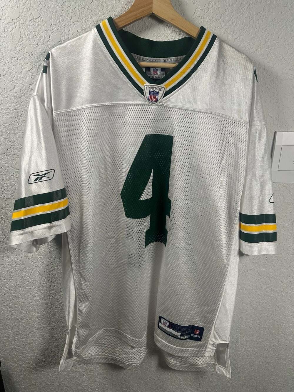 Reebok Green Bay Packers Brett Favre Jersey Size L White